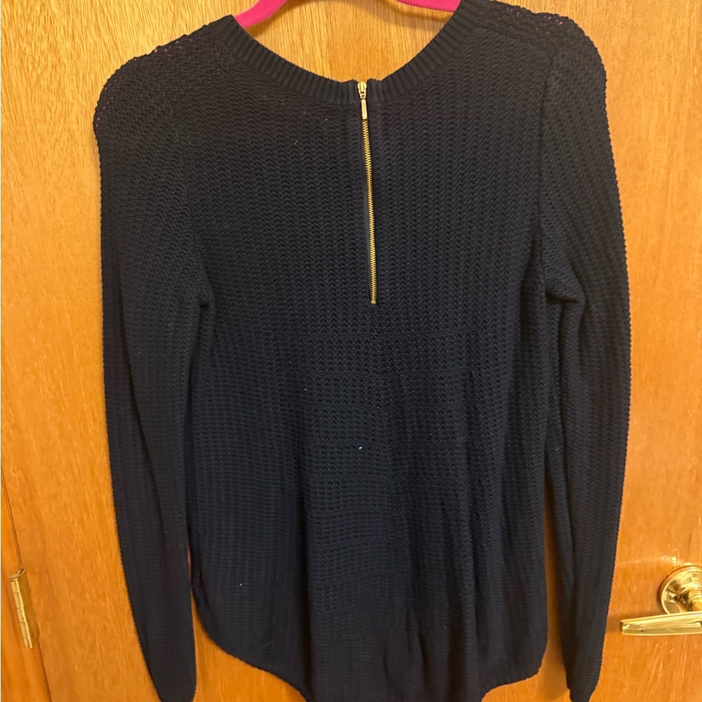 Banana Republic Dark Blue Crew Neck Cable Knit Pullover Sweater - Picture 5 of 5
